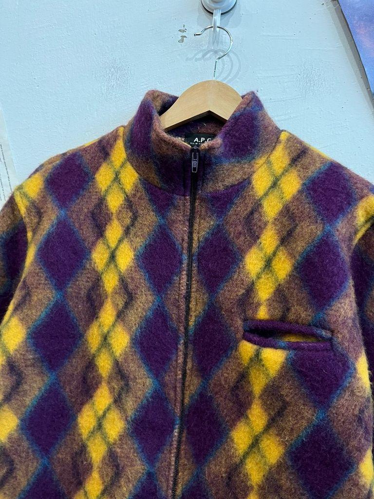 90s APC 아페쎄 아가일 울 자켓 Made In FRANCE 1996 4