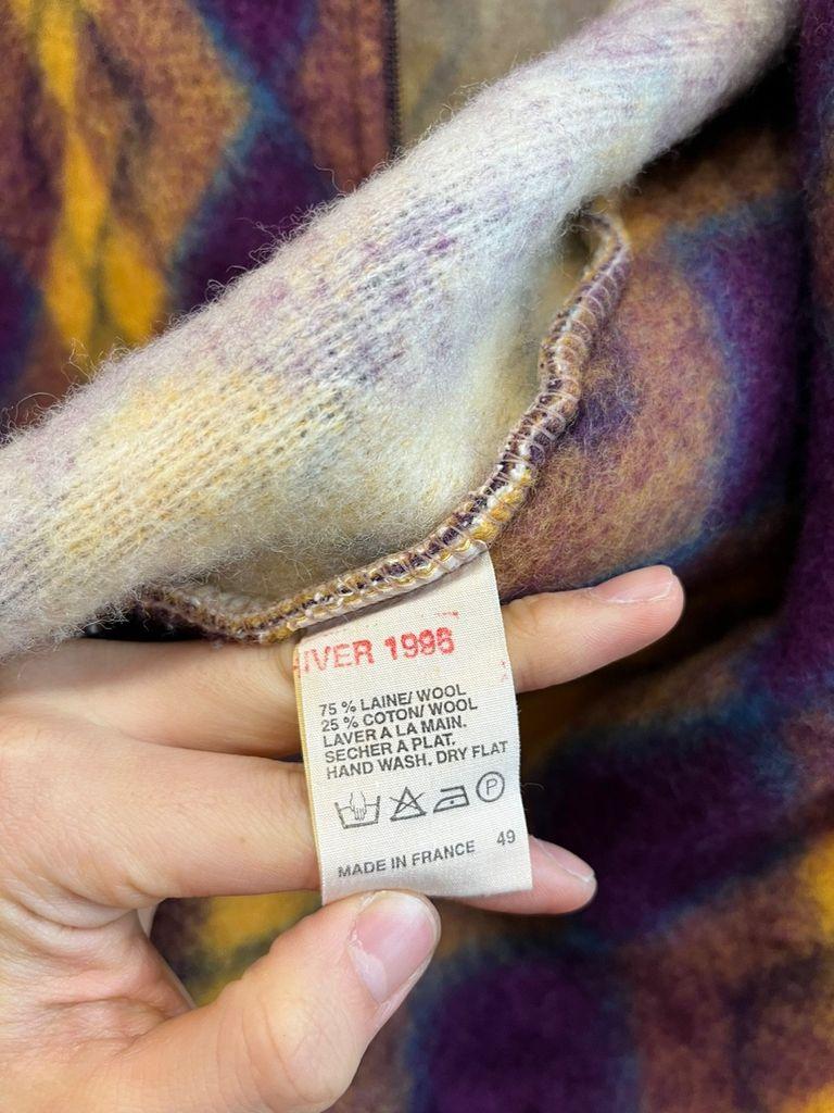 90s APC 아페쎄 아가일 울 자켓 Made In FRANCE 1996 8