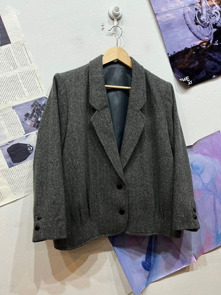 Made in Japan 헤링본 울 블레이저 자켓 우먼즈 2