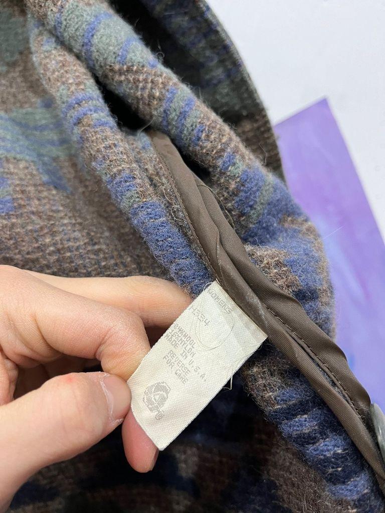 80-90s 엘엘빈 네이티브 아즈텍 블랭킷 울 코트 Made in USA 7
