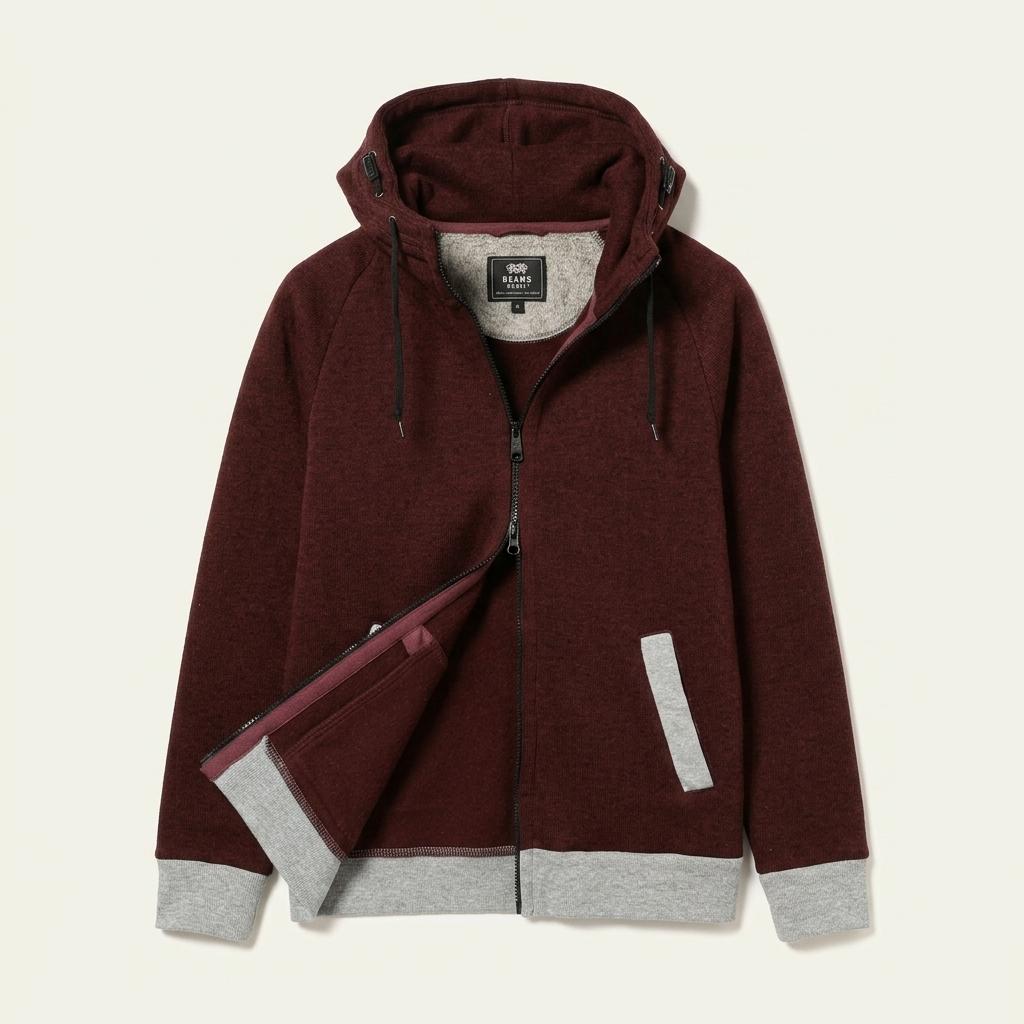 Beams 빔즈 투웨이 니트집업 M 1