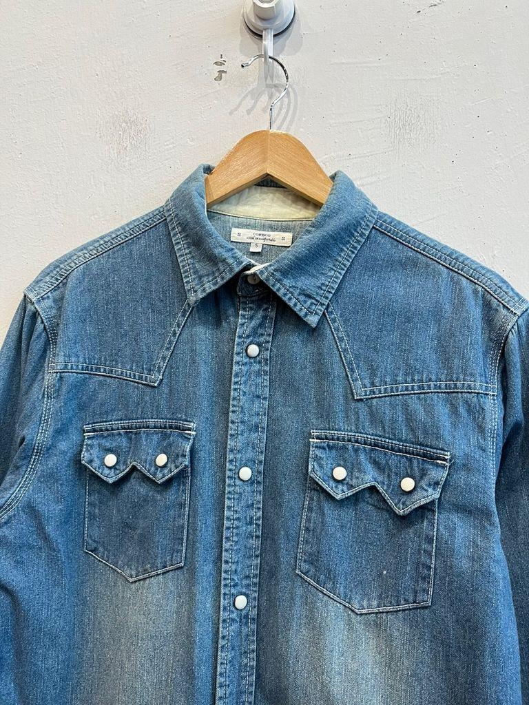 일본빈티지 CORISCO 웨스턴 워시드 데님 셔츠 3