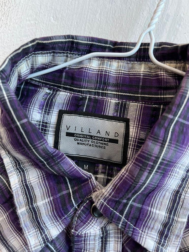 일본빈티지 VILLAND 웨스턴 체크셔츠 M 6