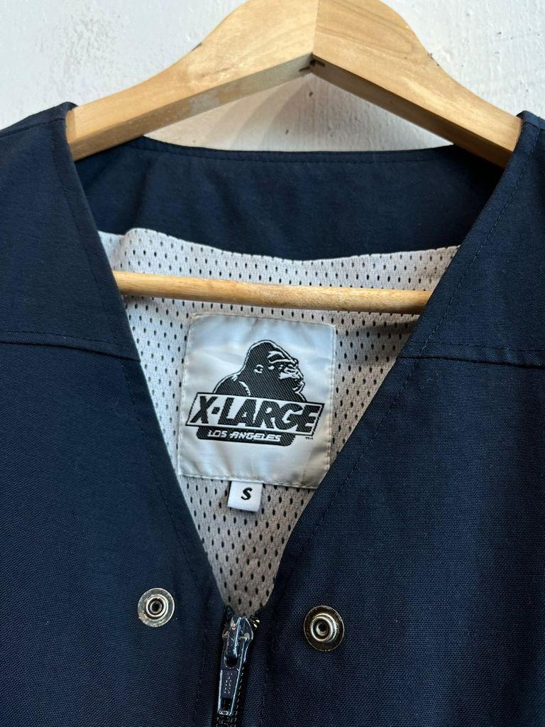 X-LARGE 캔버스 워크 베스트 네이비 Made in USA 4