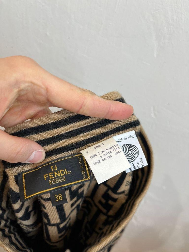 FENDI 펜디 주카패턴 울 랩스커트 7