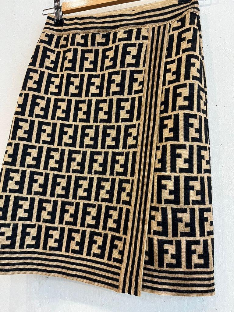 FENDI 펜디 주카패턴 울 랩스커트 3