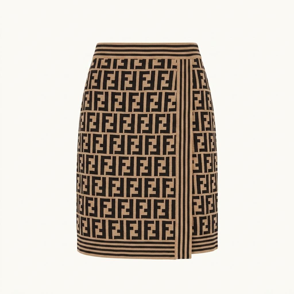 FENDI 펜디 주카패턴 울 랩스커트 1