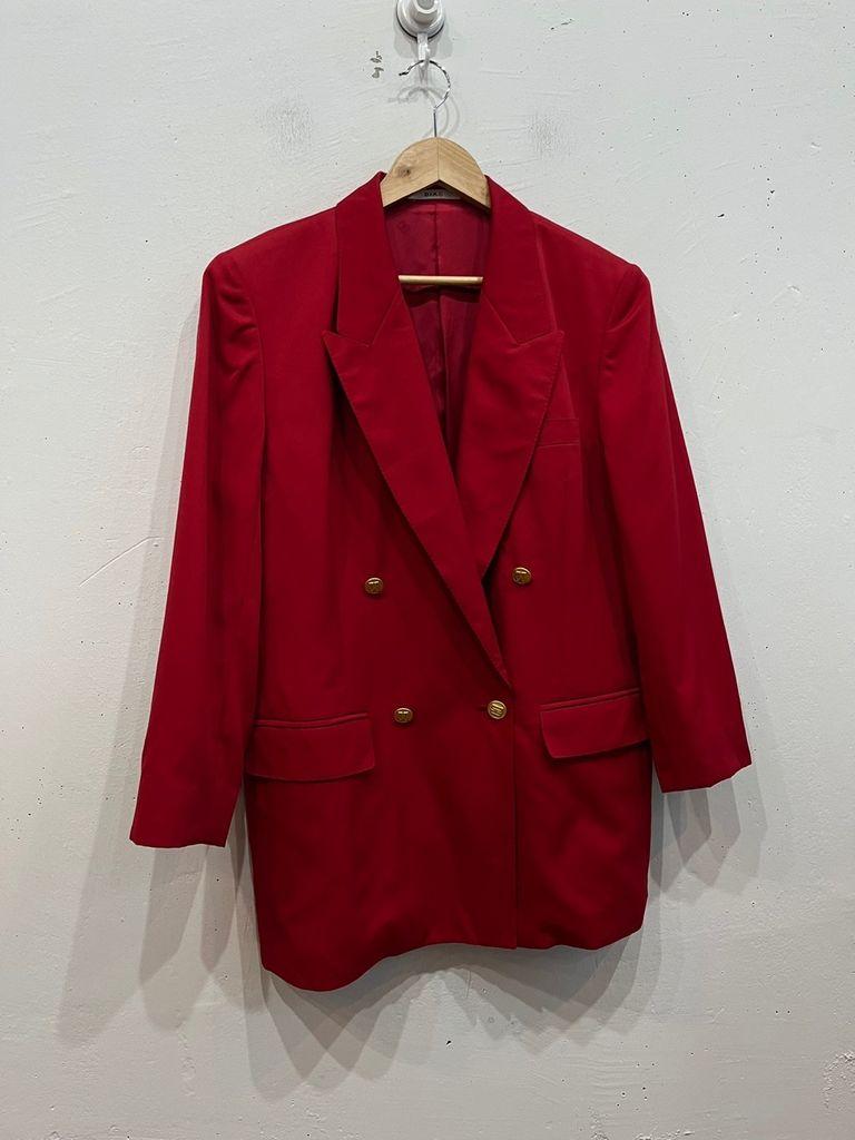 닥스 퓨어울 금장 레드 블레이저 자켓 Made in JAPAN 2