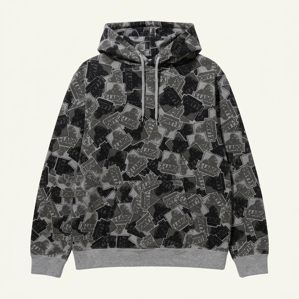 X LARGE 엑스라지 모노그램 후드 L 1
