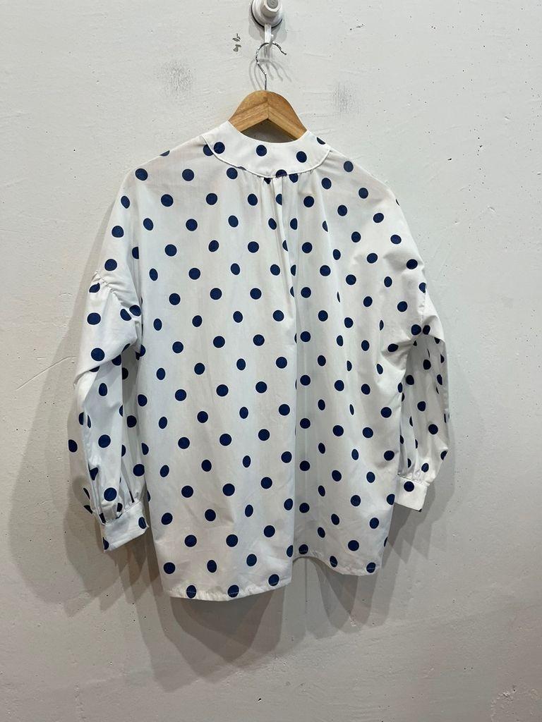 일본빈티지 KUMAYES 땡땡이 도트 블라우스 6