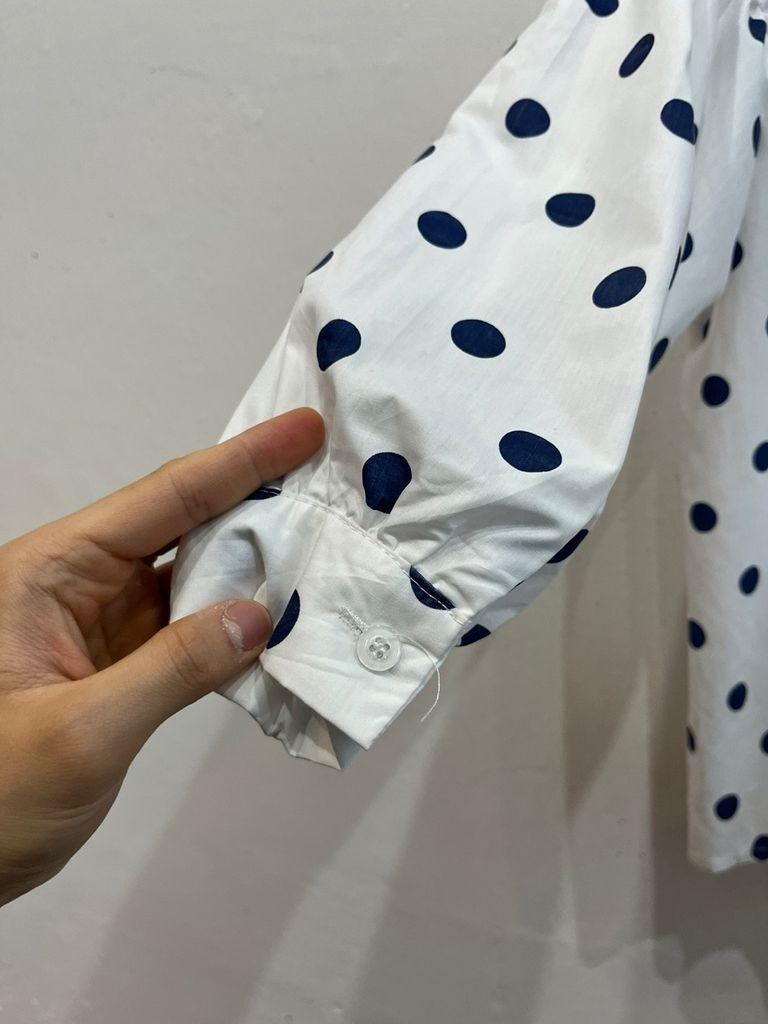 일본빈티지 KUMAYES 땡땡이 도트 블라우스 7