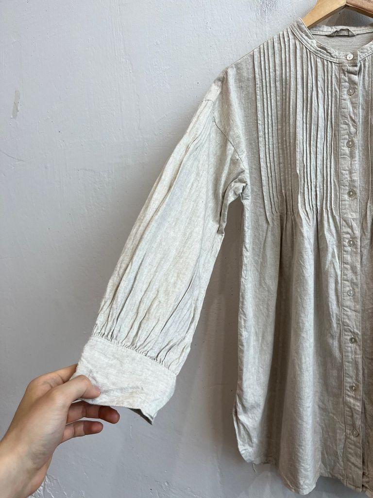 SM2 셔링 린넨 블렌디드 원피스 블라우스 4