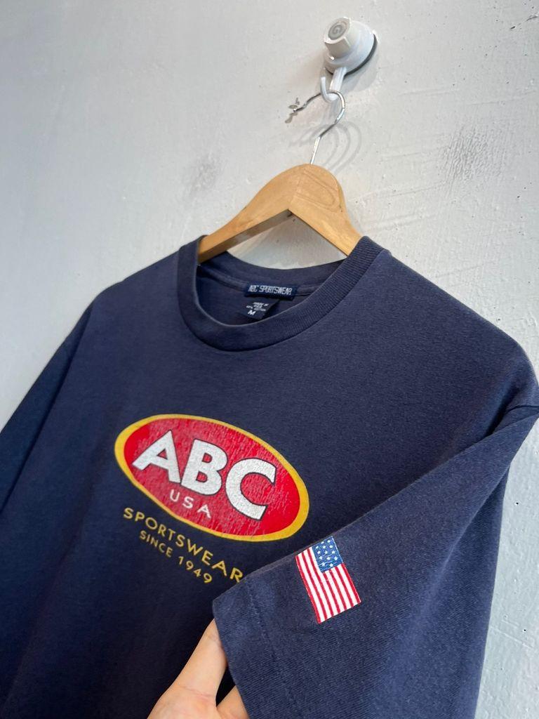 ABC 스포츠웨어 빈티지 반팔 티셔츠 Made in USA 9