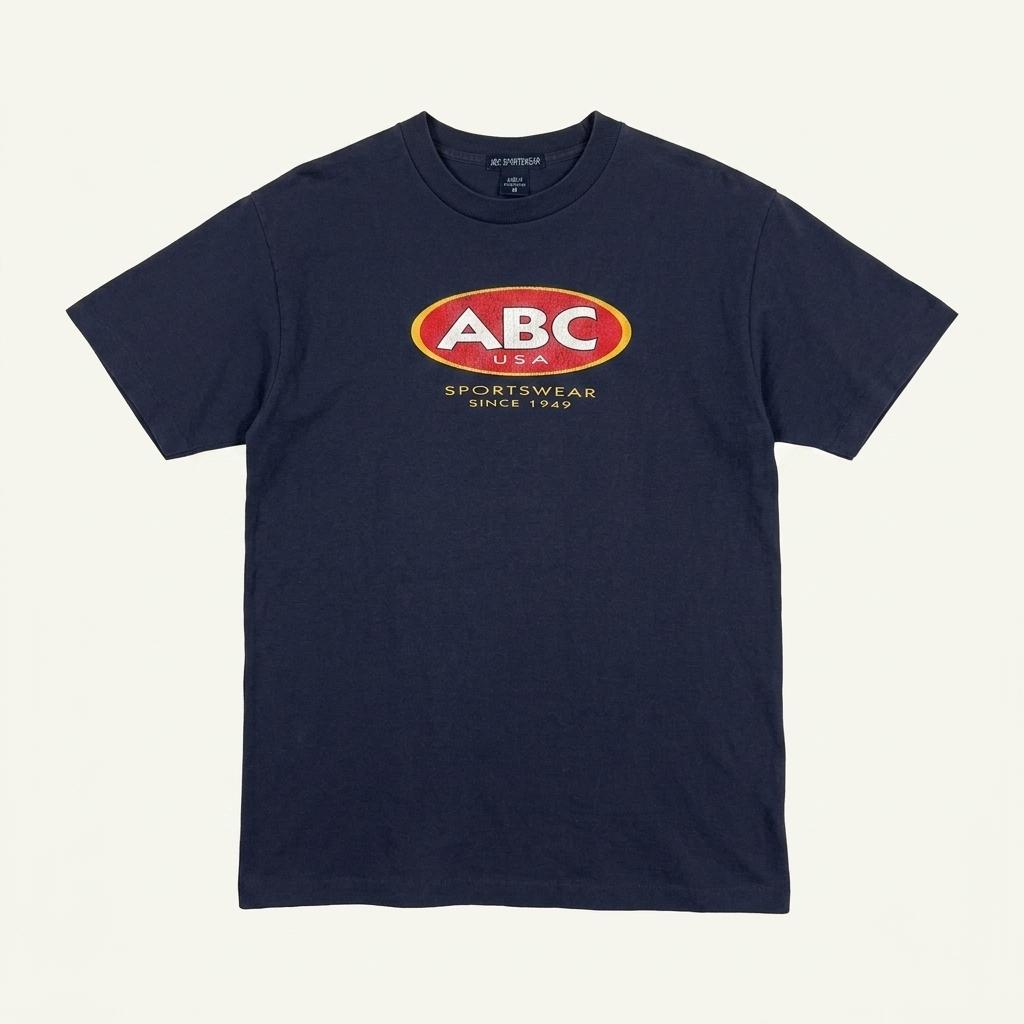ABC 스포츠웨어 빈티지 반팔 티셔츠 Made in USA 1