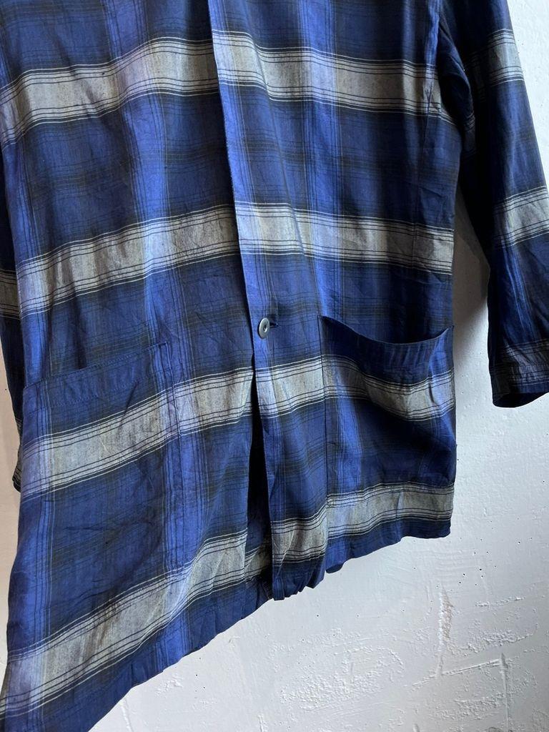80~90s MOMENTODUE 모멘토듀 체크 린넨 자켓 Made in ITALY 5