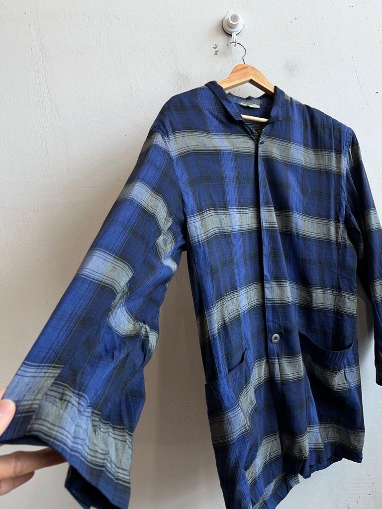 80~90s MOMENTODUE 모멘토듀 체크 린넨 자켓 Made in ITALY 7