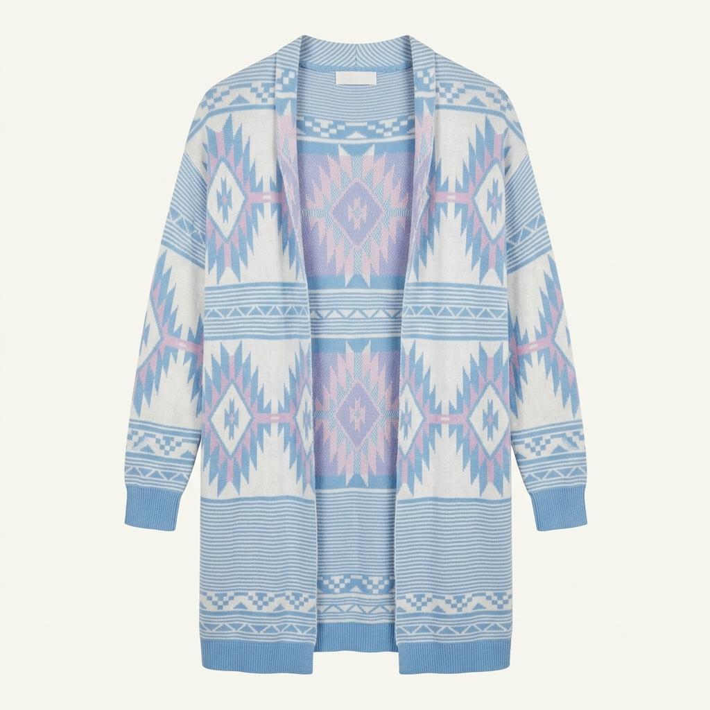 CECIL MCBEE 세실맥비 나바호 논버튼 롱 가디건 1