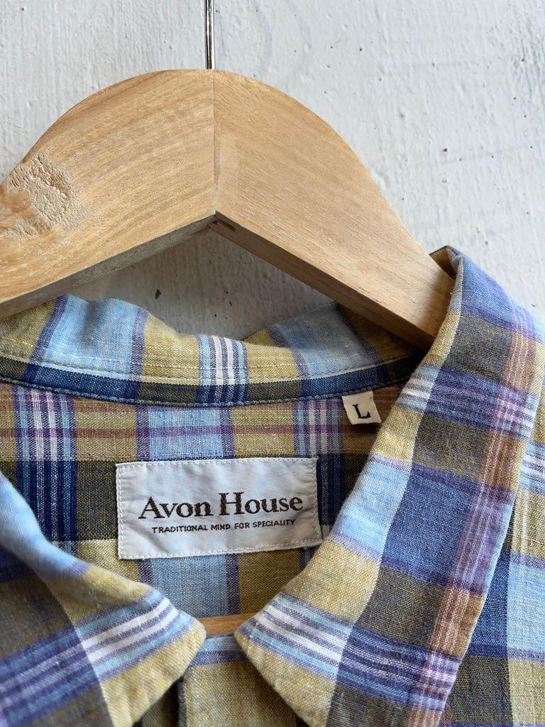 Avon House 네추럴 빈티지 반팔 체크 셔츠 Made in JAPAN 8