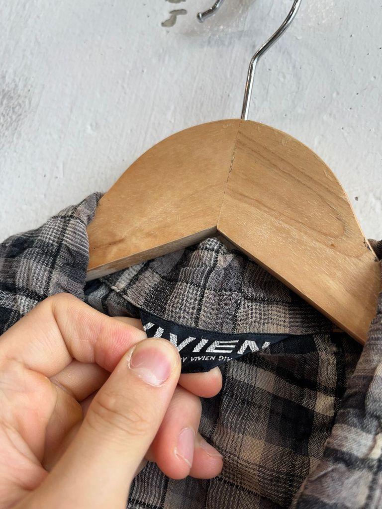 VIVIEN 시어서커 체크 반팔 셔츠 우먼즈 Made in JAPAN 7
