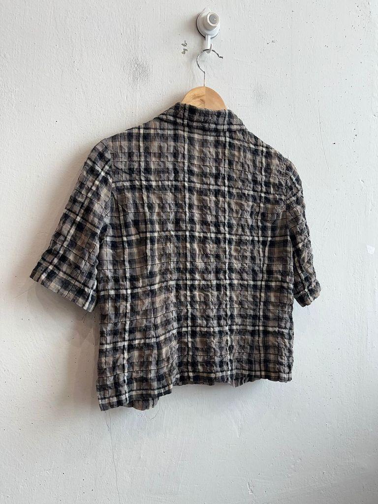 VIVIEN 시어서커 체크 반팔 셔츠 우먼즈 Made in JAPAN 5