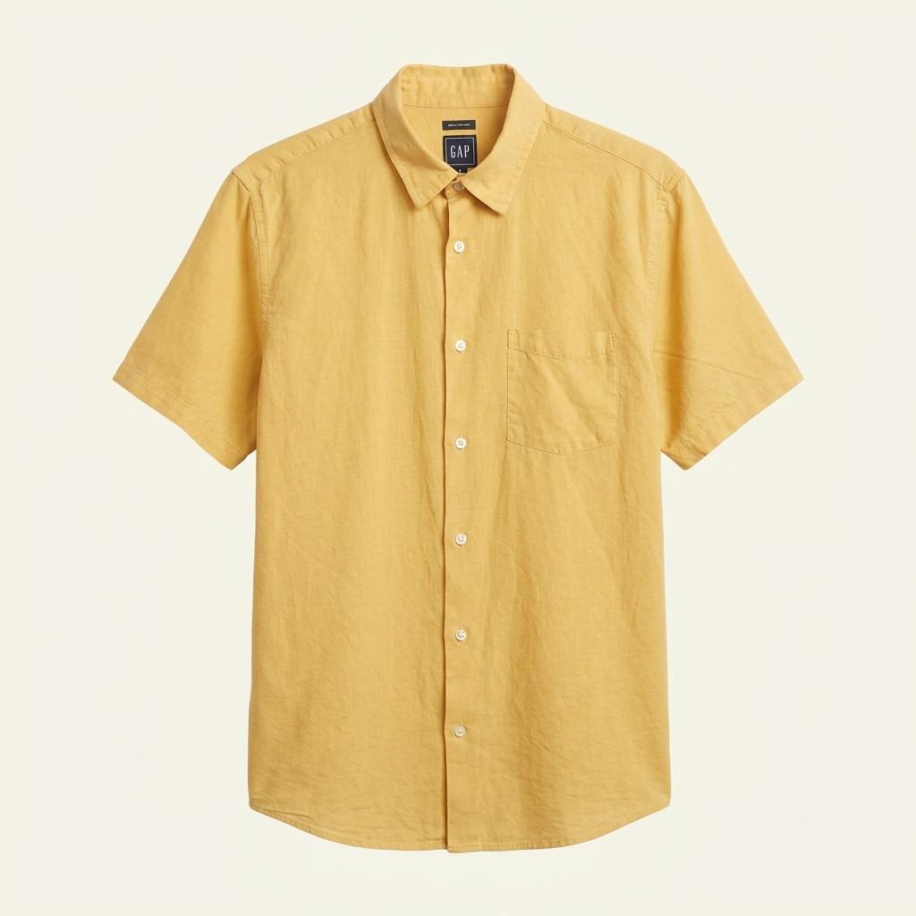 GAP 갭 린넨 블렌디드 반팔 셔츠 M 1
