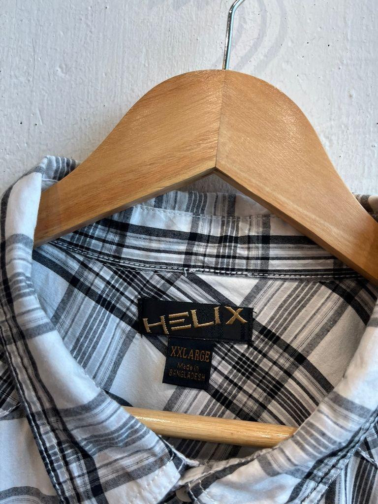 Helix 빈티지 체크 반팔 셔츠 XXL 5
