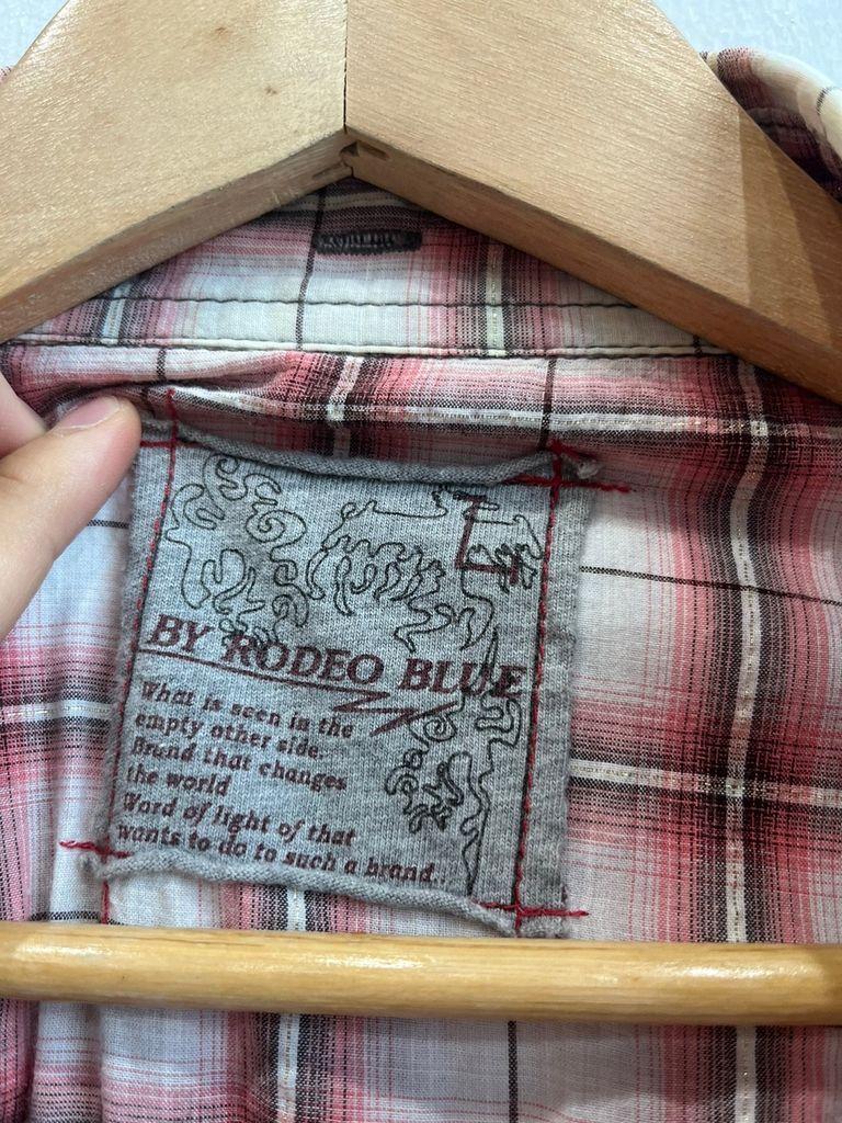 일본빈티지 RODEO BLUE 옴브레 웨스턴 셔츠 7