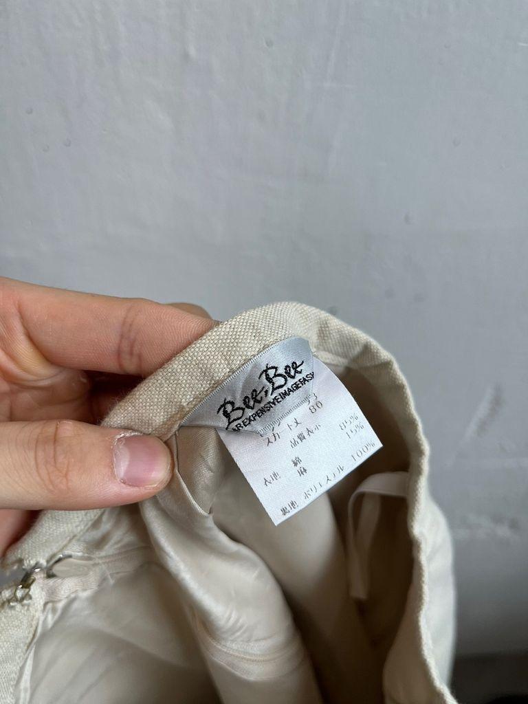 BeeBee 린넨 블렌디드 스커트 치마 Made in JAPAN 7