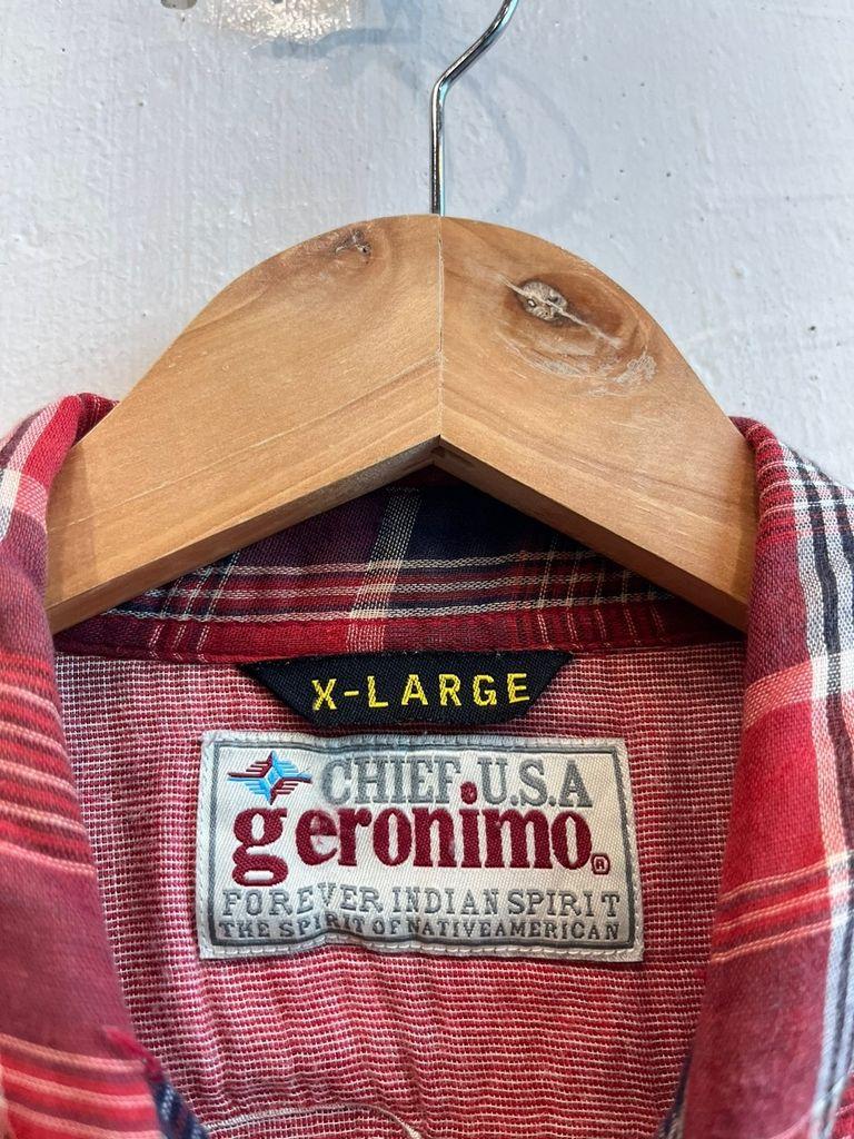 일본빈티지 geronimo 웨스턴 인디언 반팔 셔츠 7