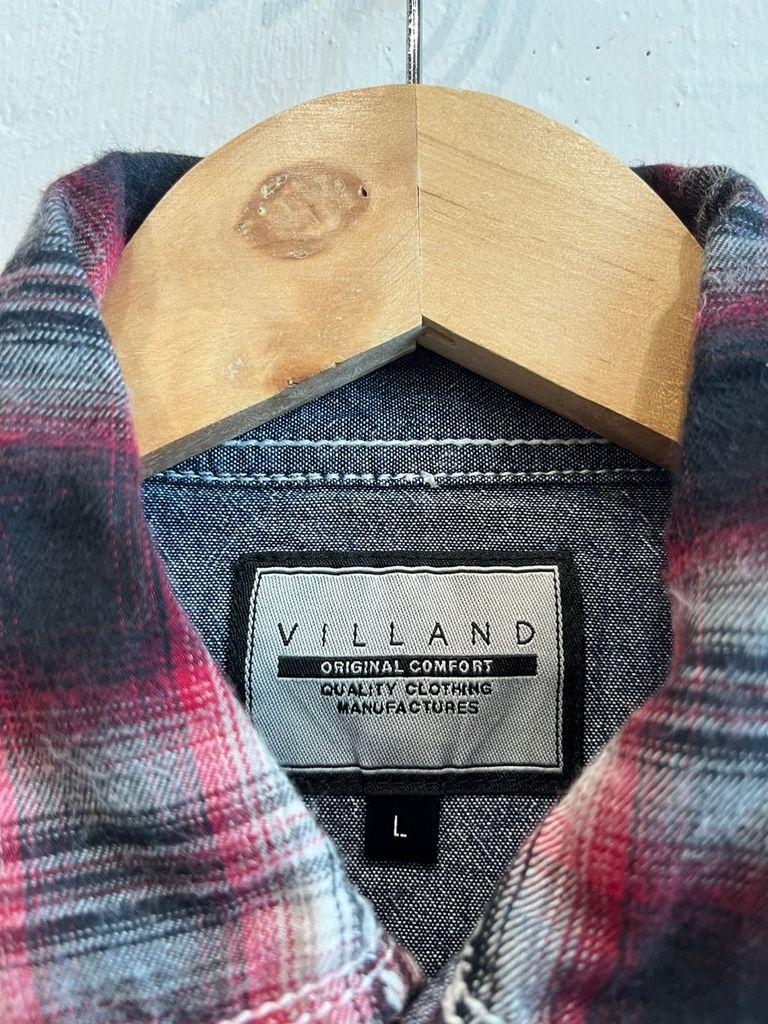 일본빈티지 VILLAND 웨스턴 옴브레 셔츠 6