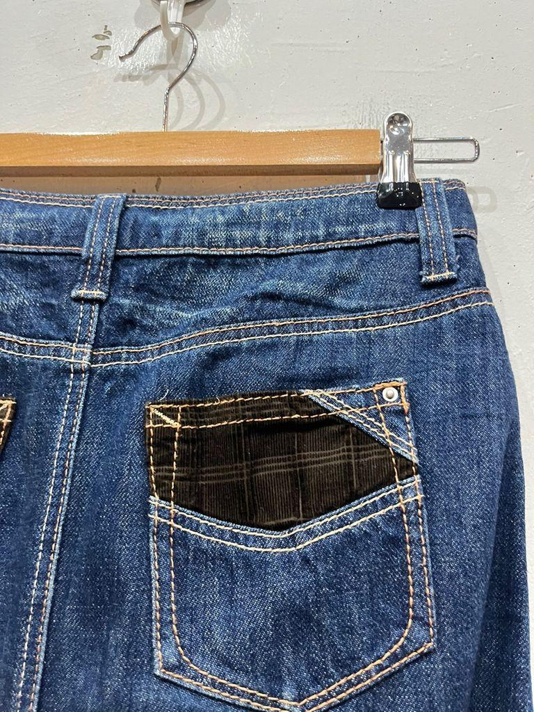 일본빈티지 코듀로이 트리밍 데님 스커트 5