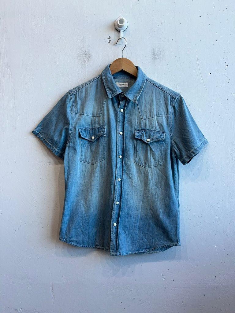 일본빈티지 A Clothing 웨스턴 반팔 데님 셔츠 2