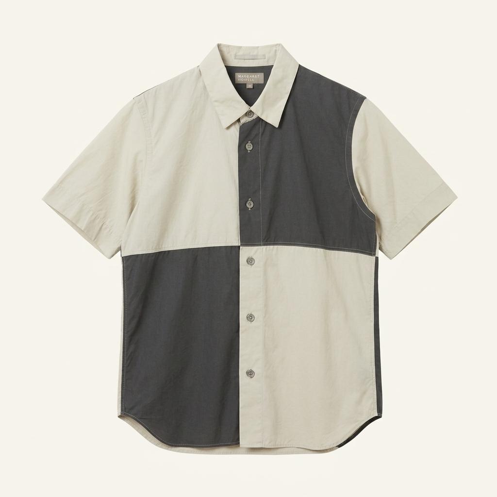 마가렛호웰 컬러블럭 반팔 셔츠 Made in JAPAN 1