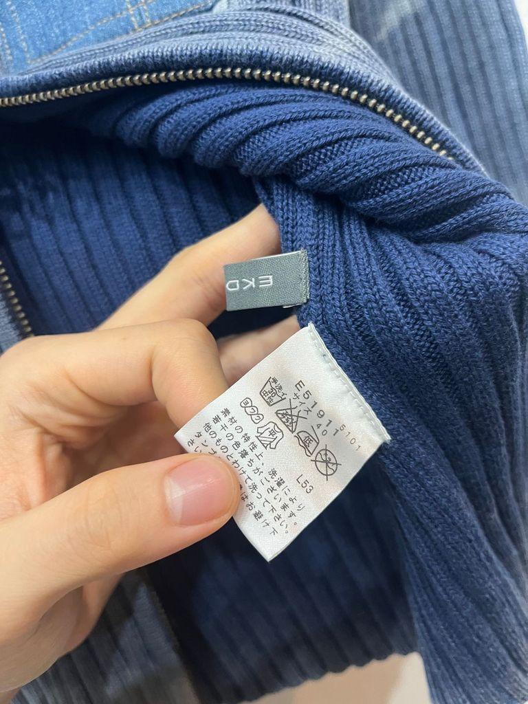 일본빈티지 EKDUTIN 데님 트리밍 골지 투웨이 니트집업 우먼즈 7