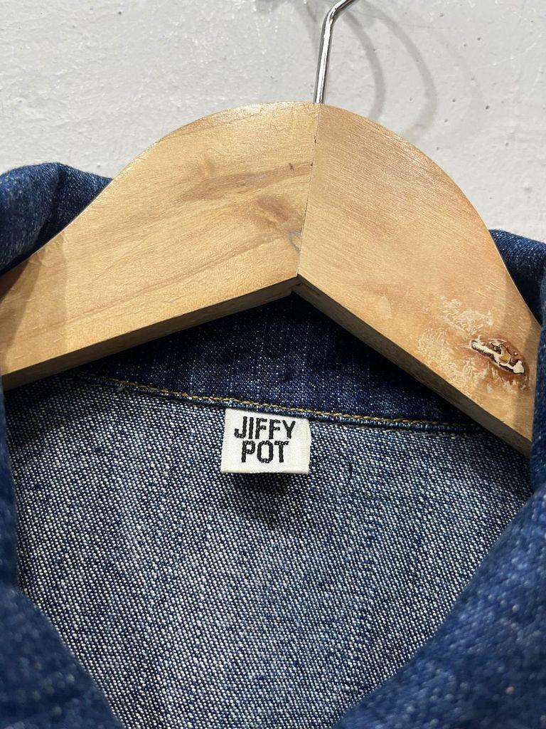 일본빈티지 JIFFY POT 자수 데님 트러커 자켓 4