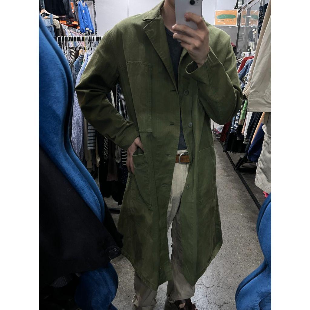 Back Number 헤링본 Washi Denim 밀리터리 코트 3