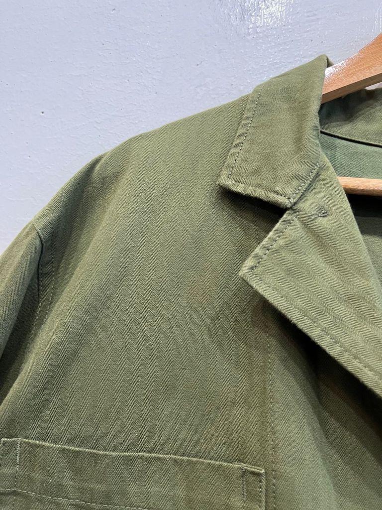 Back Number 헤링본 Washi Denim 밀리터리 코트 6