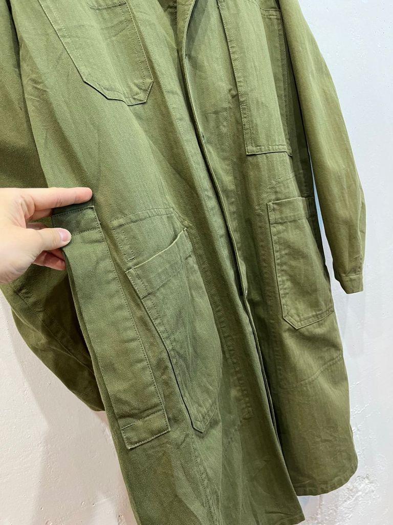Back Number 헤링본 Washi Denim 밀리터리 코트 8