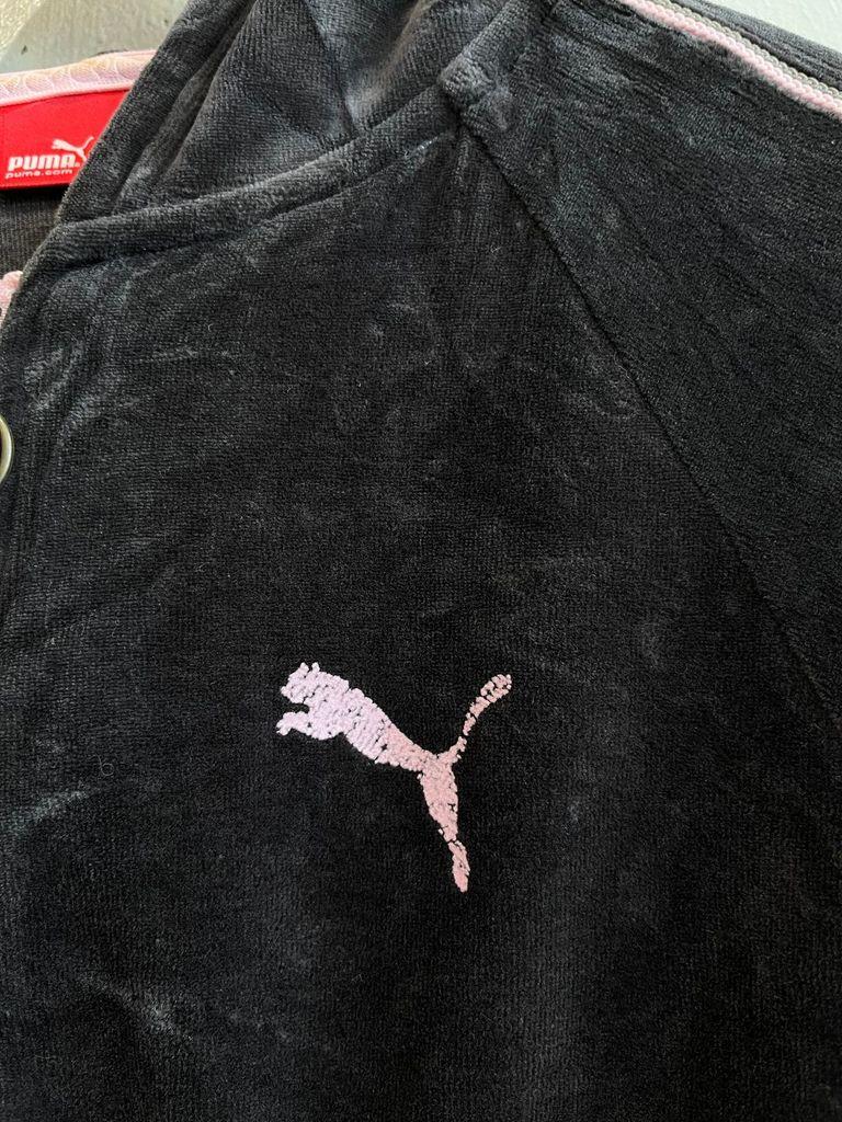 PUMA 퓨마 재팬 핑크로고 벨벳 후드집업 우먼즈 3