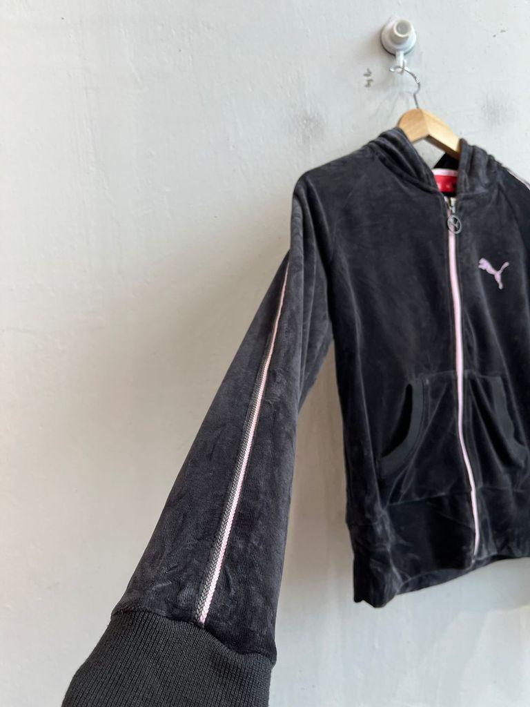 PUMA 퓨마 재팬 핑크로고 벨벳 후드집업 우먼즈 6
