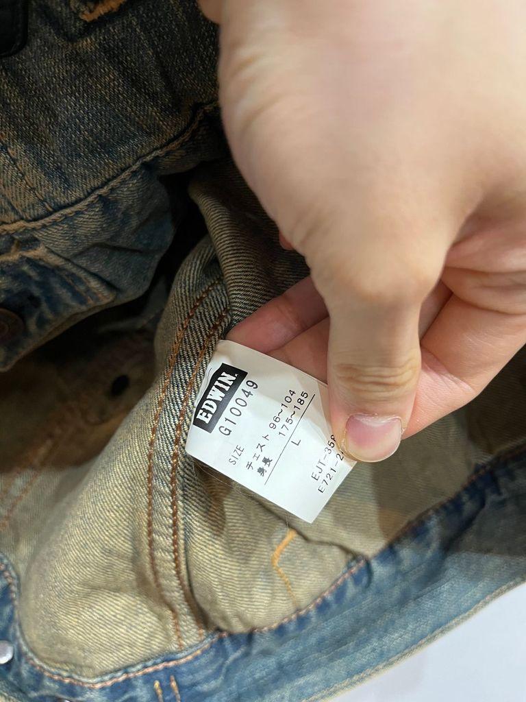 에드윈 재팬 오렌지탭 옐로 워시드 데님 트러커 자켓 8