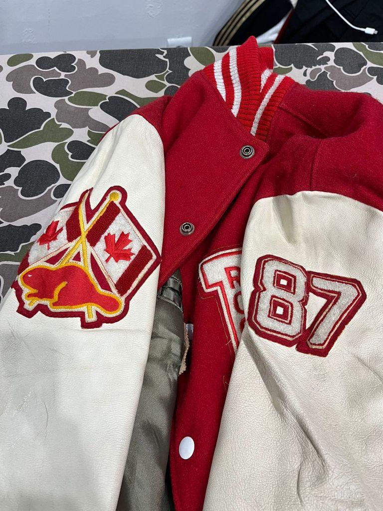 80s ROOTS 루츠 캐나다 레터맨 바시티 자켓 Made in CANADA 9