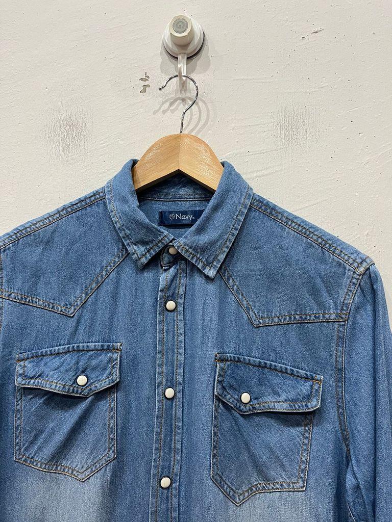 일본빈티지 NAVY 웨스턴 데님 셔츠 우먼즈 3