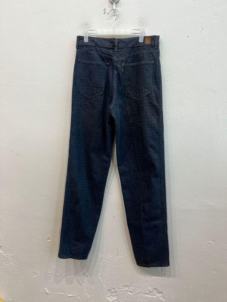 80s 리바이스 J22 레더탭 체크 데님팬츠 Made in JAPAN 10