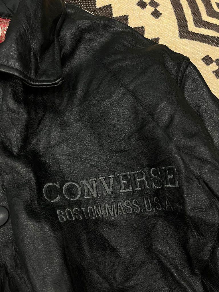 CONVERSE 컨버스 리얼레더 바시티자켓 스타디움 자켓 M 4