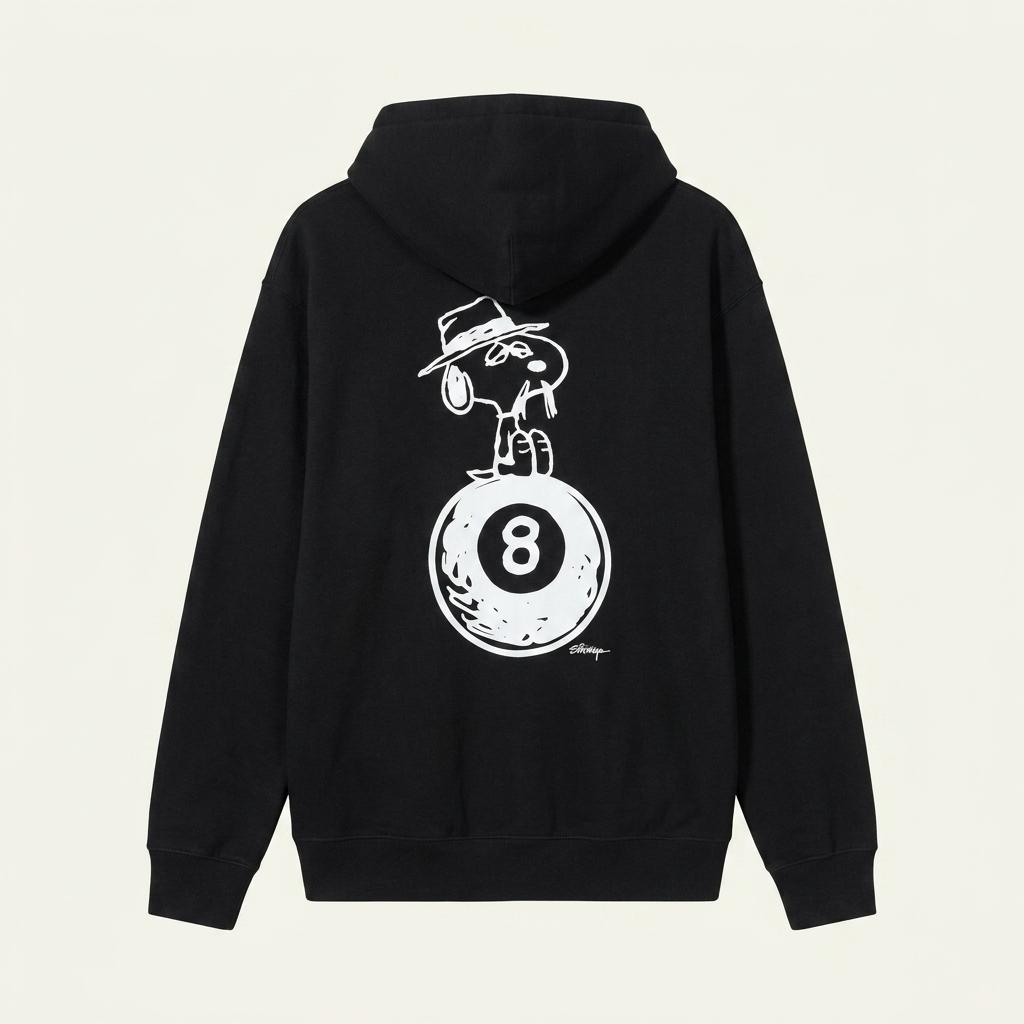 HUF 허프 피넛츠 8볼 후드티 블랙 1