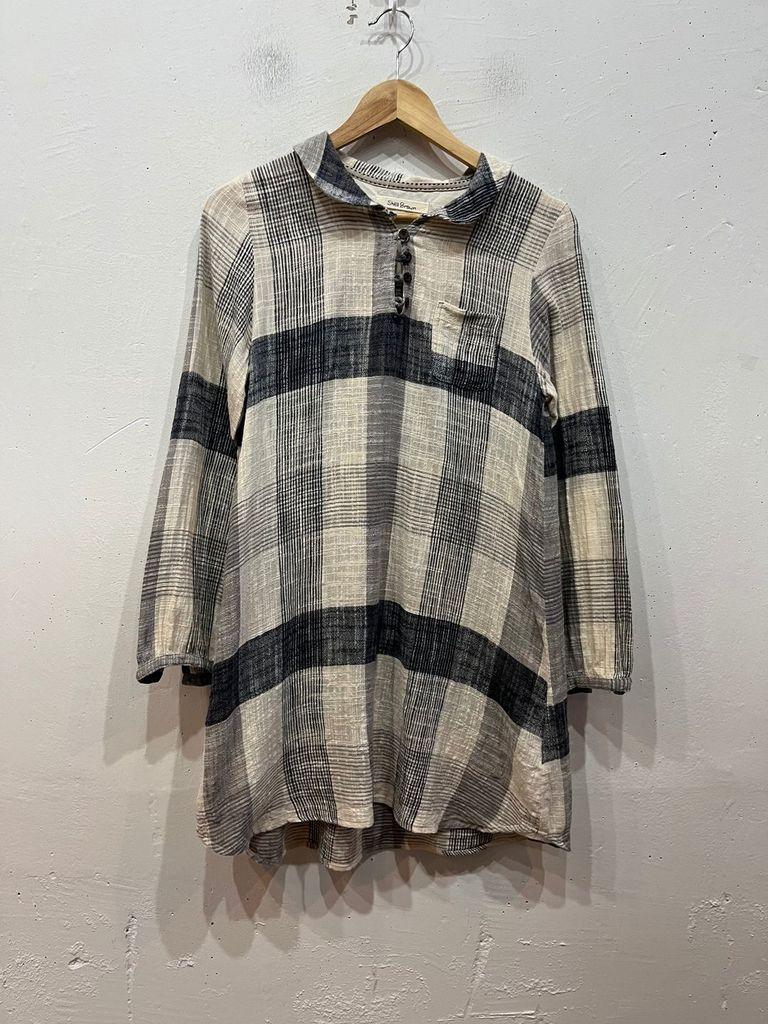일본빈티지 SHELL BROWN 내추럴 블라우스 원피스 2