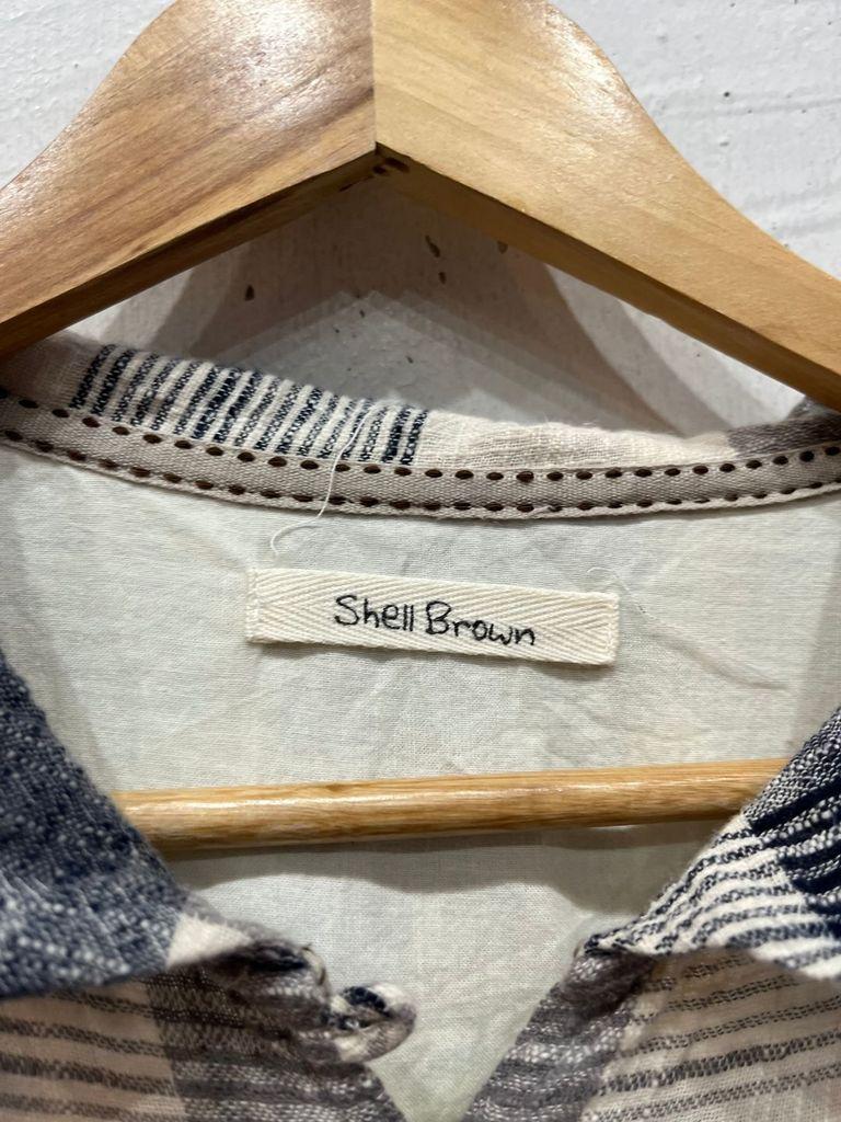 일본빈티지 SHELL BROWN 내추럴 블라우스 원피스 7