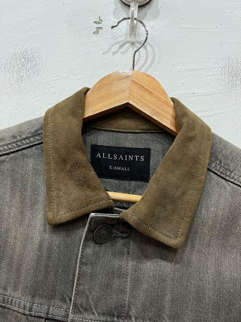 ALL SAINTS 올세인츠 양가죽 스웨이드 트리밍 데님 자켓 트러커 자켓 3