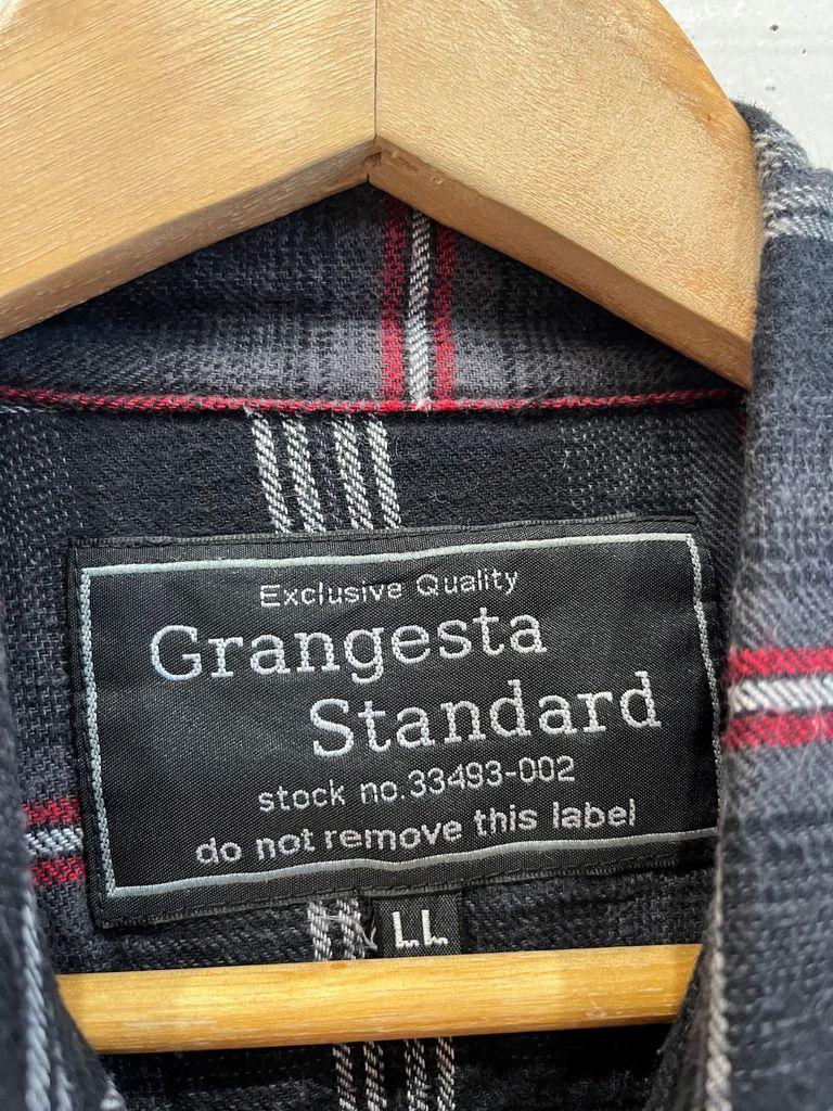 Grangesta Standard 자수 레터링 체크셔츠 7